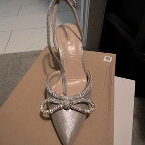 Kelly and Katie new heels with sparkle bow!